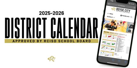 2025-2026 District Calendar Approved | Royse City High School