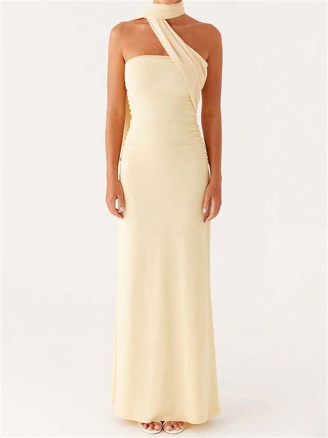 Women Long Dress Floral Print/Solid Color Tube Dress Summer Backless ...