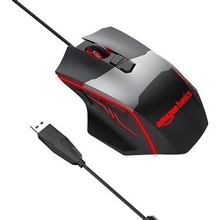 AmazonBasics USB Wired Blue Track and Blue Sensor, Ergonomic Gaming ...