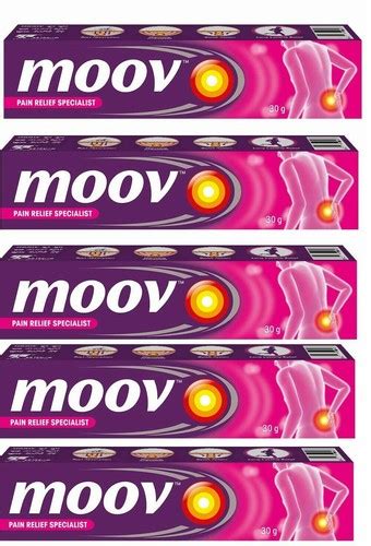 Buy Moov Fast Pain Relief Cream 30g (Pack of 5) Back Pain, Muscle Pain ...