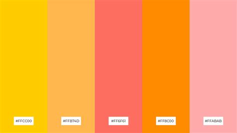The Best 15 Pink Yellow Orange Color Palette Combinations