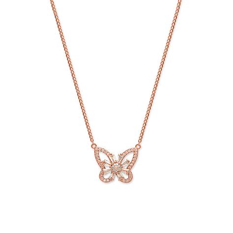 Buy the Rose Gold Butterfly Magic Pendant with Chain - Silberry