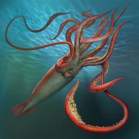 ArtStation - Giant Squid, Eldar Zakirov | Giant squid, Deep sea ...
