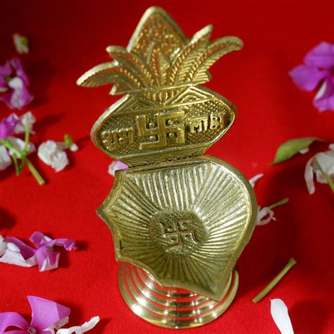 Shubh Labh Designed Brass Diya