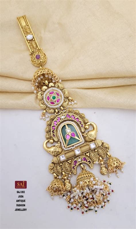 Sharanya , Rajwada Style Antique Gold Finish Chabi Challa / Accessorie ...