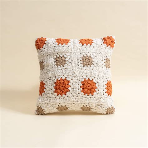 Buy Earthen Crochet Cushion Cover Online In India - TROOST | TROOST