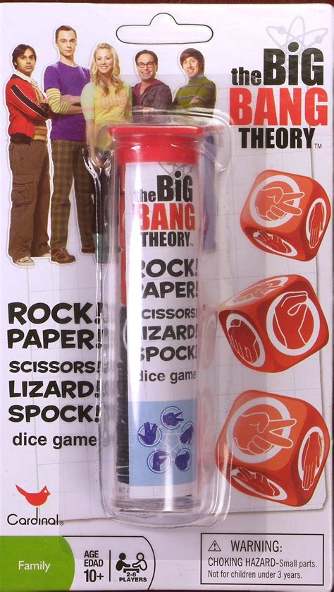 The Big Bang Theory: Rock! Paper! Scissors! Lizard! Spock! Dice Game ...