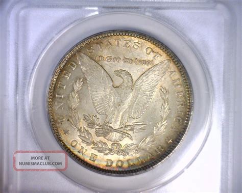 Ms63 Anacs Beautifully Toned 1890 Vam 1 Morgan Silver Dollar U. S. Coin ...