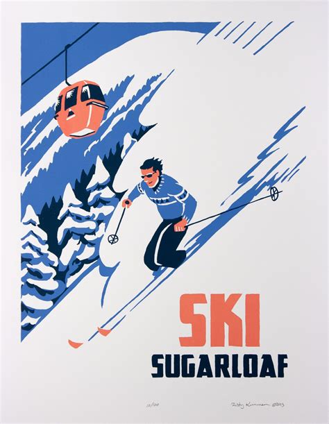 #ski #sugarloaf #screenprint This is a signed, limited edition, hand ...