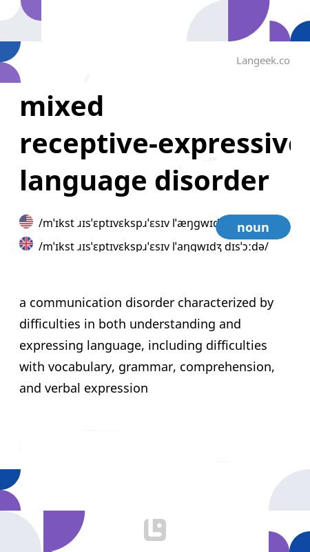 Image result for Mixed Expressive Receptive Language