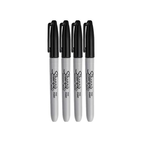 Sharpie Permanent Markers, Fine Point, Black Ink (4-Pack) : Amazon.in ...