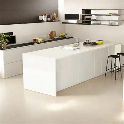 Artistic Soul XKX Premium Furniture 102.36" Pure White Kitchen Island ...