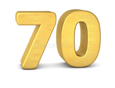 Golden Number Seventy Number 70 And The Word Stock Illustration ...