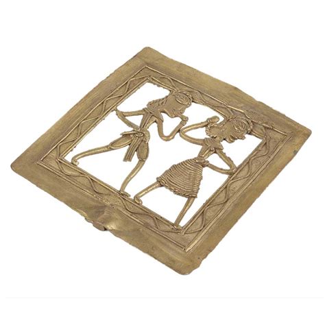 Traditional Dance Brass Wall Art Hanging Of A Tribal CoupleBrass Mea ...