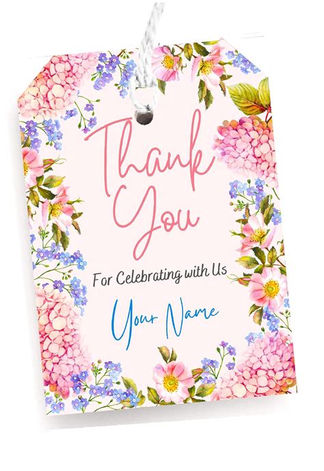 Yellow Nuts Customized Thank You Tags for Return Gifts Birthday Kids ...