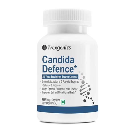 Trexgenics CANDIDA DEFENCE, Synergistic Action 2X Yeast Breakdown ...