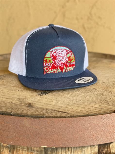 Lazy J Ranch Wear Navy & White 4" Prickly Pear Cap – Lazy J Ranch Wear ...