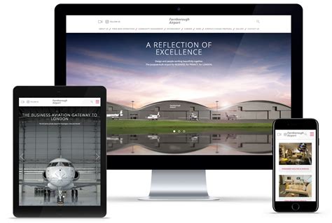 TAG Farnborough Airport Website Design - Design Inc UK