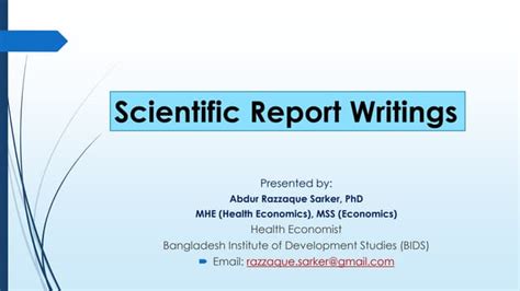Image result for Scientific Report Format