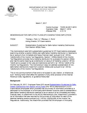 Fillable Online irs Substantiation Guidelines for Safe-Harbor Hardship ...