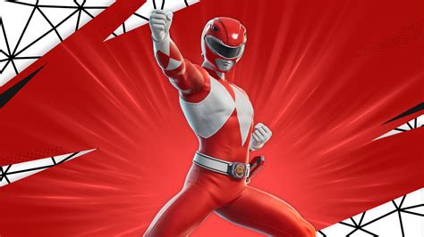 Fortnite Power Rangers HD Wallpaper – Red Ranger Action Shot