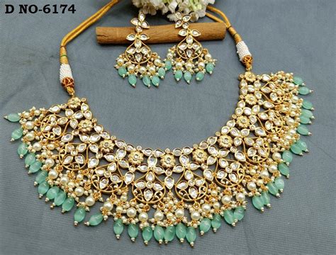 Tiyaani Kundan Necklace Set Sku-6174 H-2 – rchie creation llp
