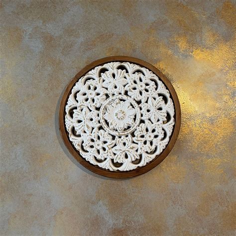 Round Carved Wall Panel-33cm– Sunshine Boulevard