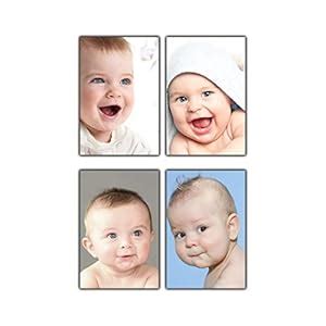 Pnf Set of 4 Cute Babies (Baby) Wall Poster Waterproof (12x18inch ...