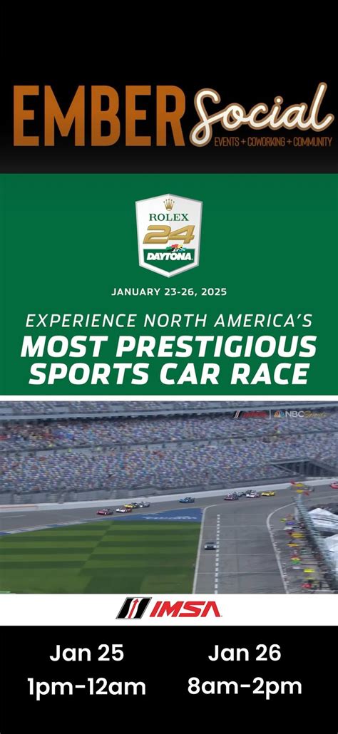 IMSA Rolex 24 at Daytona Race Viewing Party, Ember Social, Grafton, 25 ...