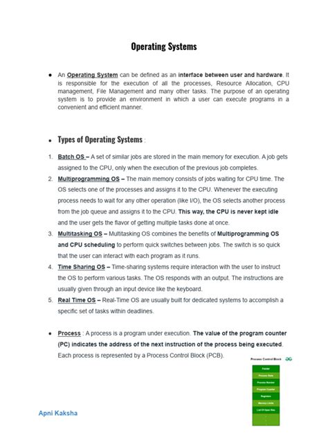 Image result for Operating System Notes in Computer