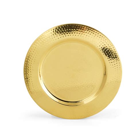Stunning Hammered Brass Charger Plate – Brass Globe
