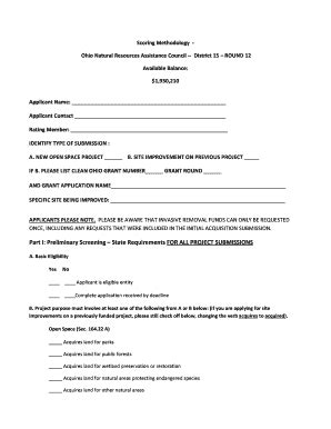 Fillable Online Scoring Methodology Round 12 2017118 Fax Email Print ...