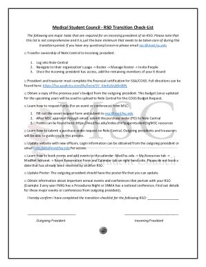 Fillable Online med fsu Medical Student Council - RSO Transition ...