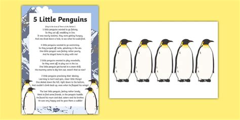 5 Little Penguins Rhyme