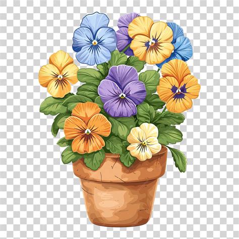 Premium PSD | Flower pot isolated on transparent background PNG