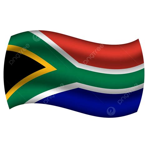 South African Flag Wavy