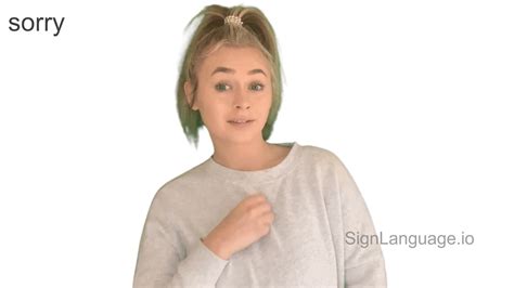 Image result for Sorry Sign Language