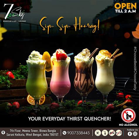 Menu at Rooftop Cafe, Kolkata