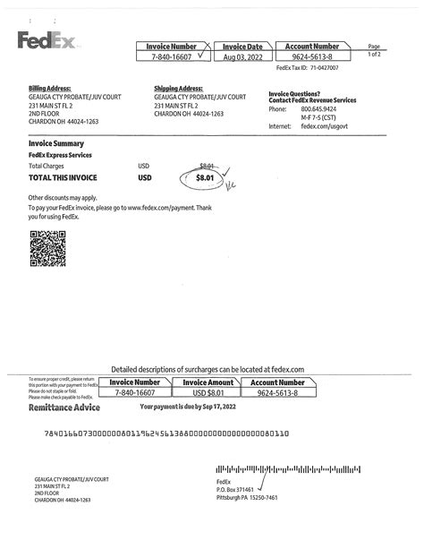 Federal Express - Amount: $8.01 | Recorder's Office