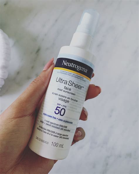 Neutrogena Ultra Sheer Face Mist Sunscreen SPF 50 Review | Canadian Beauty