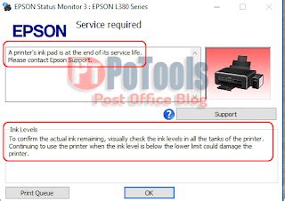 Epson L380 Aadhaar Printer | Ink pad is at the end of its service life