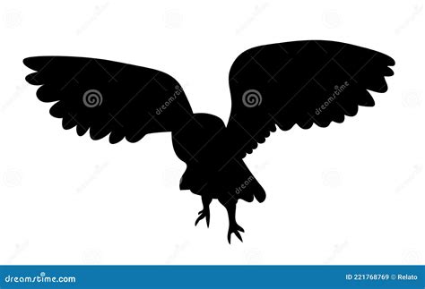 Vector Owl Silhouette. Flying Owl. | CartoonDealer.com #221768769