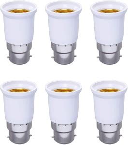 DECOBELL B22 to E26 E27 Adapter Bayonet Bulb Base to Edison E27 LED ...