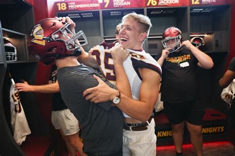 Calvin football players get first look at new locker room at inaugural ...