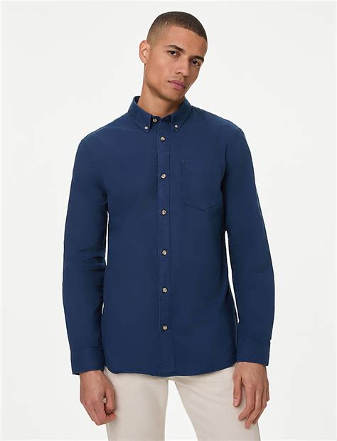 Buy Pure Cotton Oxford Shirt at Marks & Spencer