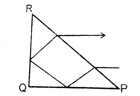 A ray of light incident parallel to the base PQ of an isosceles right ...