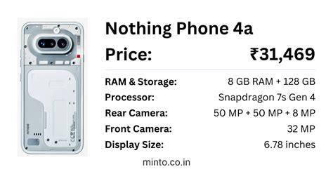 Nothing Phone 4a Latest Price in India & Full Specs - Minto