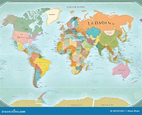 Explore the World Stunning World Map Art Stock Illustration - Illustration of multiple, stunning ...