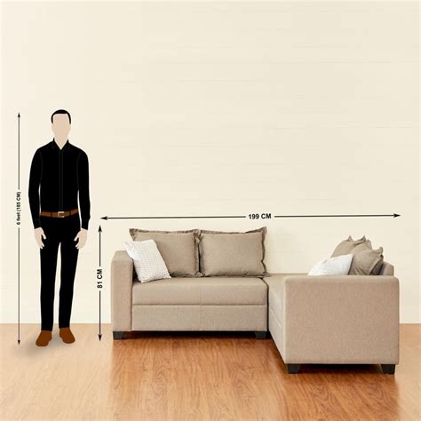 Buy Helios Ciro Fabric 4-Seater Corner Sofa - Beige from Helios by Home ...