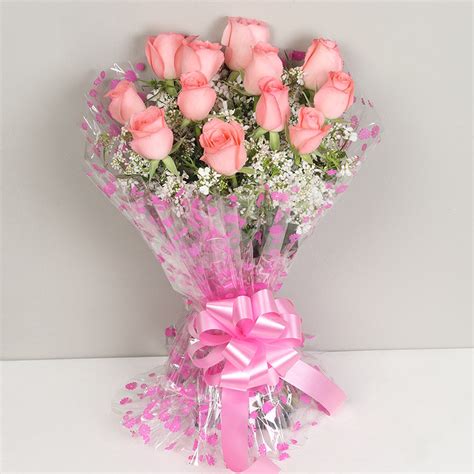 Buy Bunch of 10 Pink Roses Online at Best Price | Od